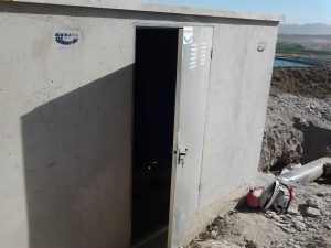 Caseta hormigón bombeo y filtros Riego